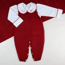 Saída De Maternidade Feminina Bebê Tricô Laura 7 peças - ACOMPANHA BODY PERSONALIZADO À MÃO                                                                        Vermelha